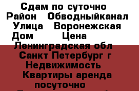 Сдам по суточно › Район ­ Обводныйканал › Улица ­ Воронежская › Дом ­ 53 › Цена ­ 2 500 - Ленинградская обл., Санкт-Петербург г. Недвижимость » Квартиры аренда посуточно   . Ленинградская обл.,Санкт-Петербург г.